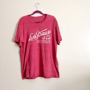 Levi's Men's Red Graphic Burnout Tee XL